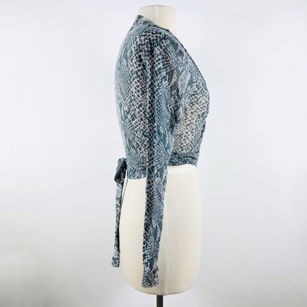 Only Hearts python snake print semi-sheer wrap bl… - image 5